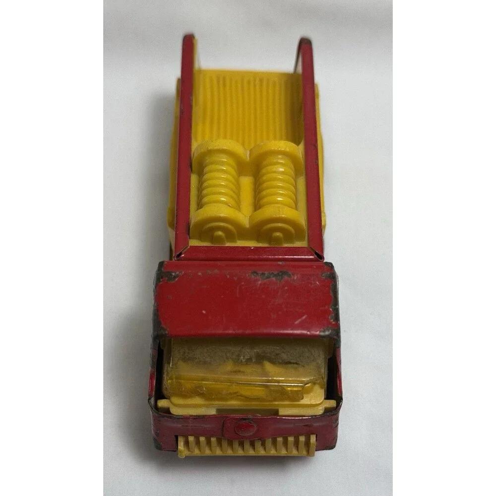Vintage Tonka 55250 Mini Pumper Fire Truck Red Yellow Pressed Steel 6”